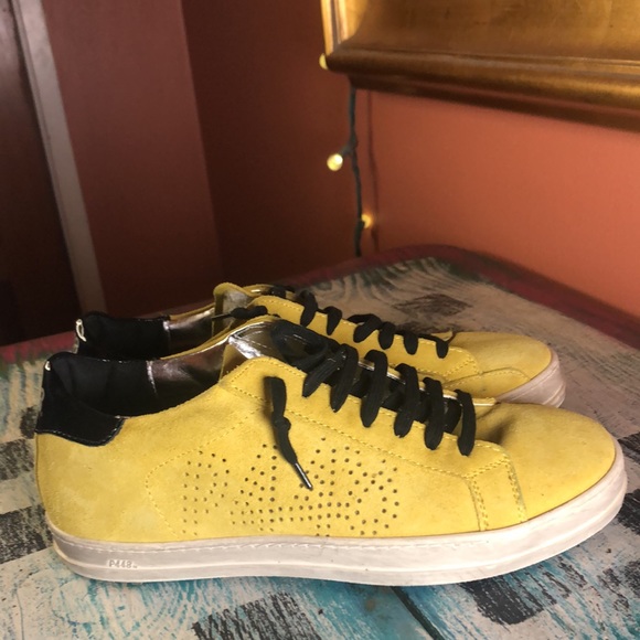 P448 Yellow Suede Sneakers Women’s Sz EU 40/ US 9/9.5 - Picture 6 of 13